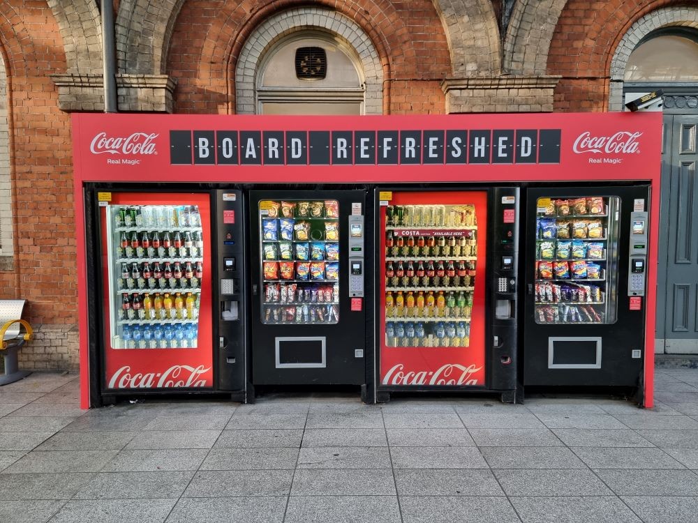 Coca-Cola branded vending machines 